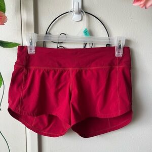 Lululemon Athletica Red Athletic hotty hot Shorts